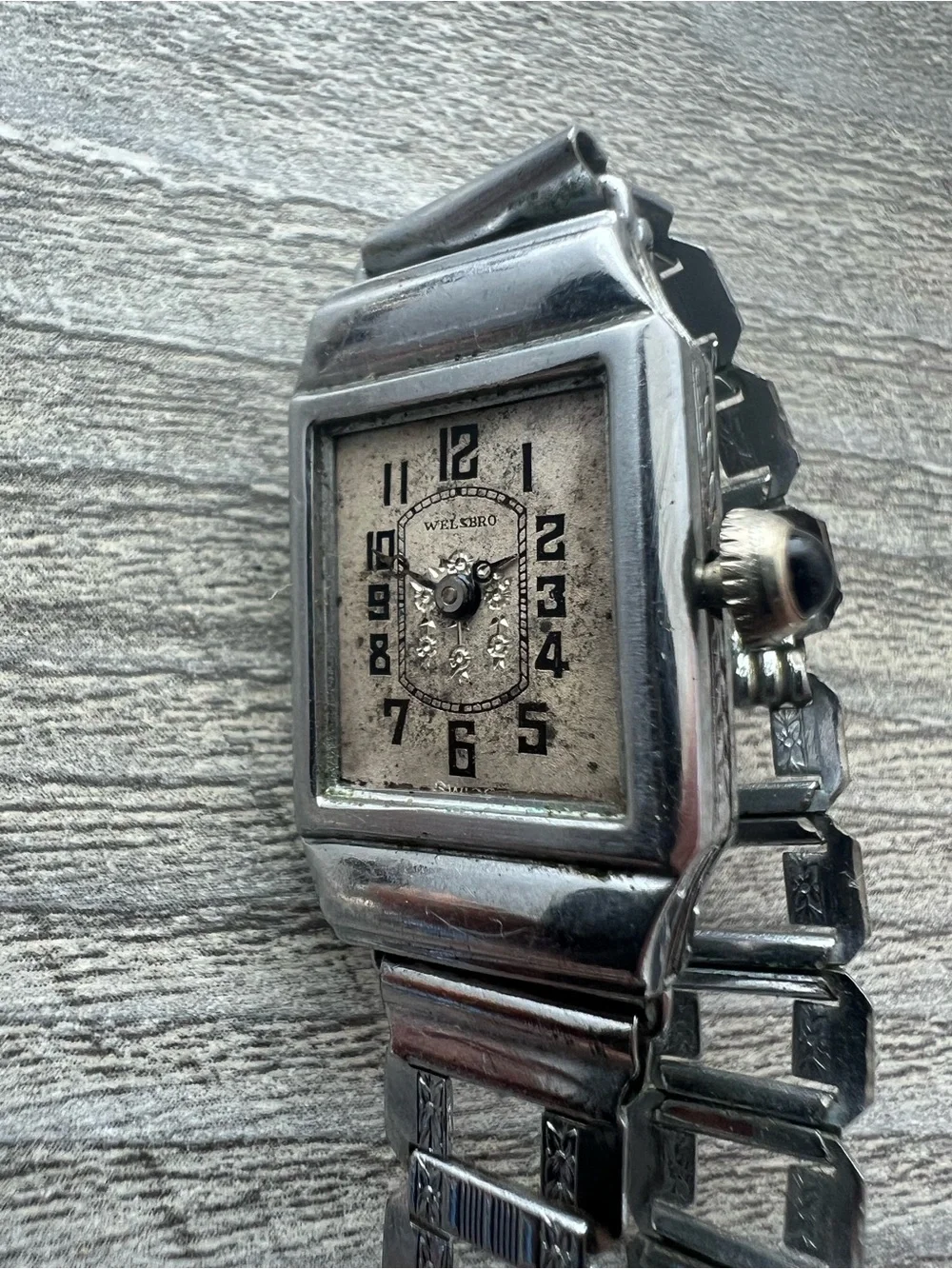 Welsbro Mechanical art deco ladies tank needs crystal